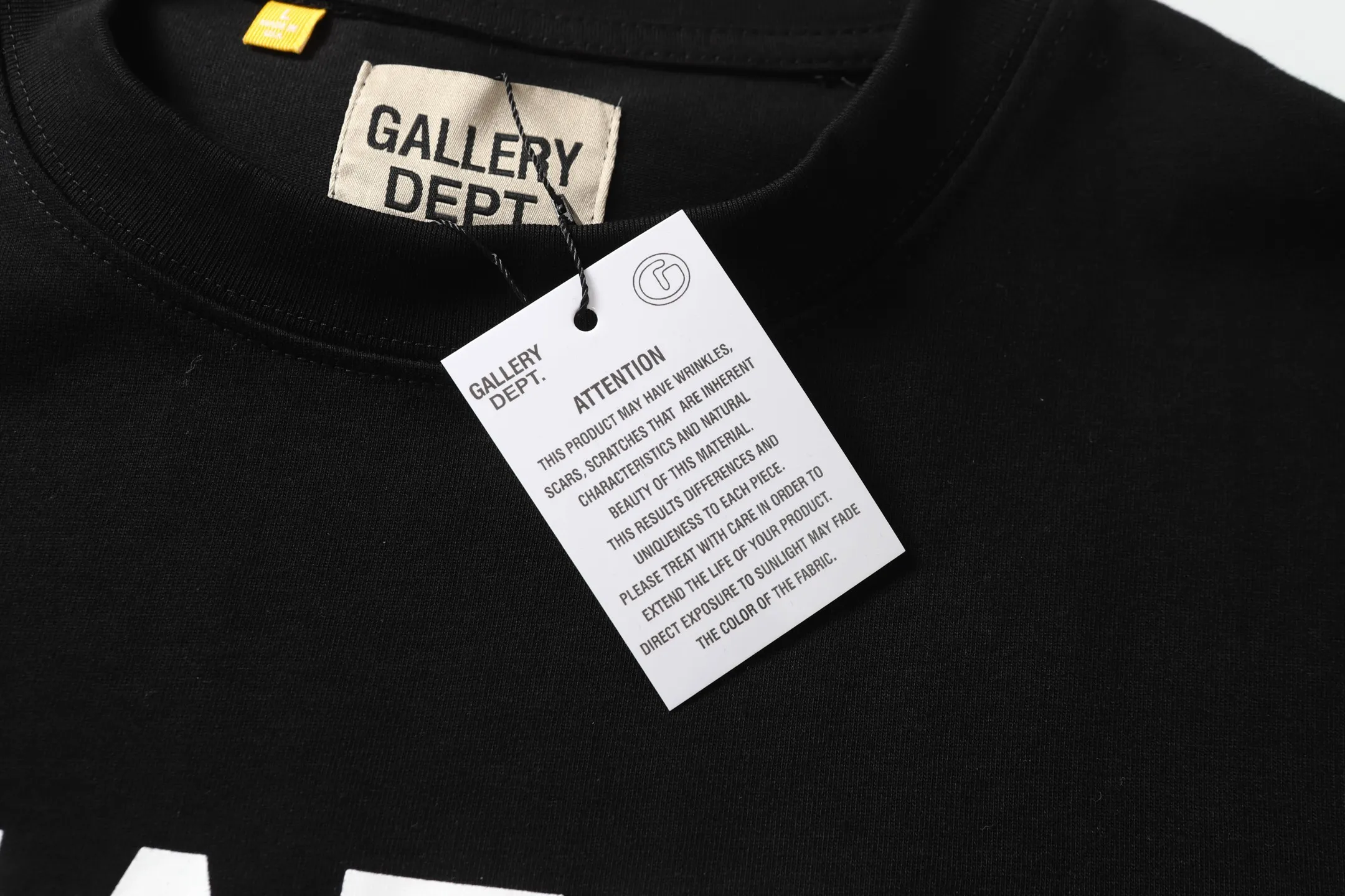 GALLERY.DEPT new summer short-sleeved model number: D3309P104 color: black yellow code number: S M L XL